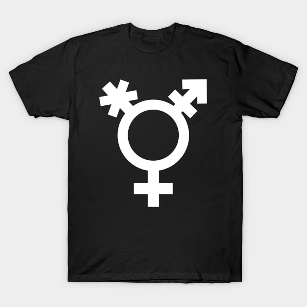 Trans and Proud (white) T-Shirt by adrianimation